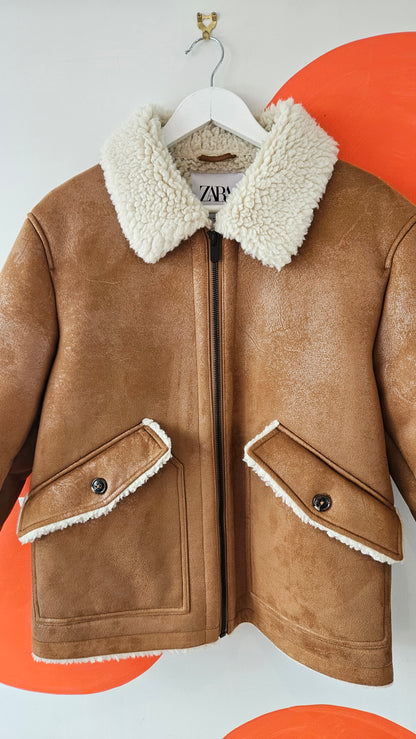 Faux Shearling Zara Fleece Bomber