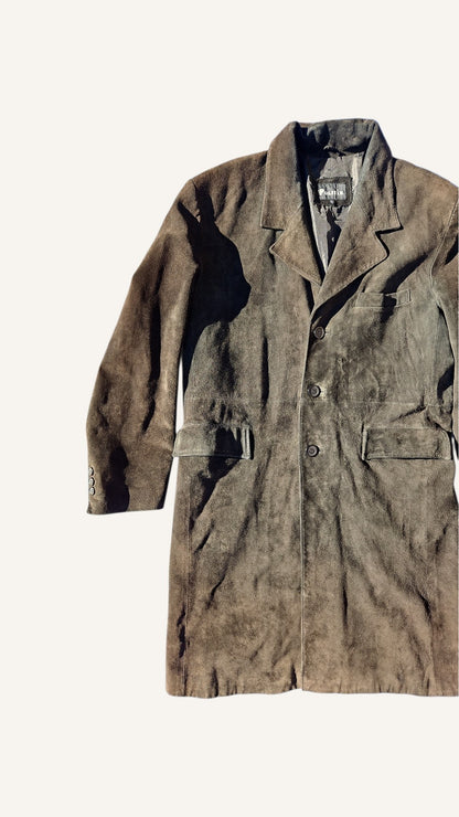 Suede Leather Coat