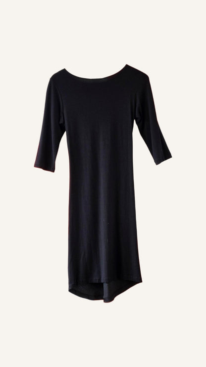 Turet Knuefermann Black 3/4 Sleeve Dress