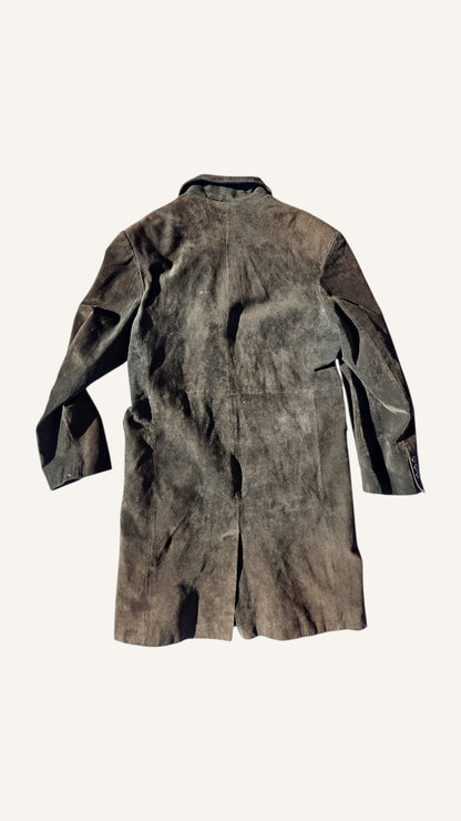Suede Leather Coat