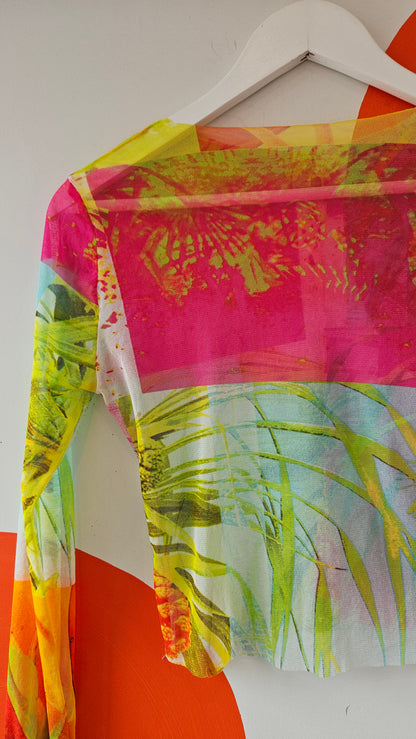 Mesh Long Sleeve Top