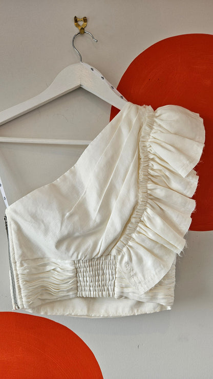 One Shoulder Frill Top