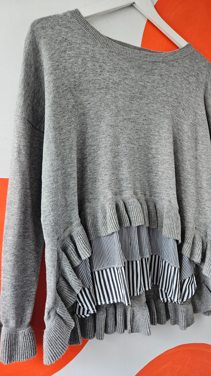 Tiered Wool-Blend Shirt