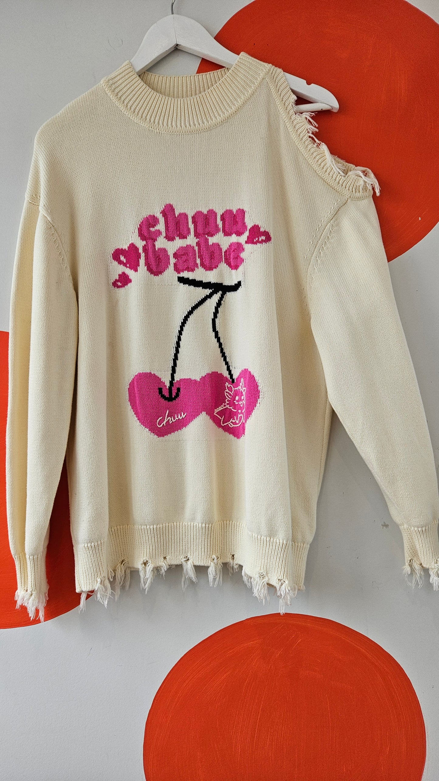 Chuu Distressed Knit Sweater