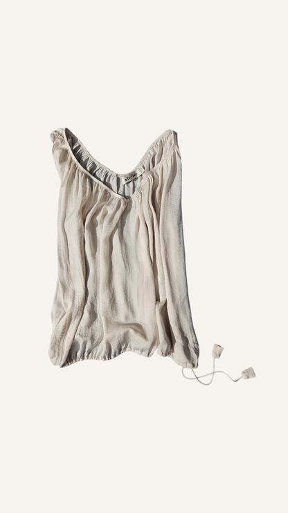 Cream 'Satin' Blouse