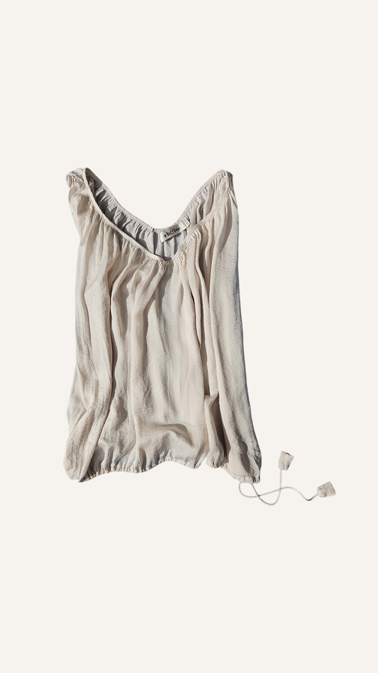 Cream 'Satin' Blouse